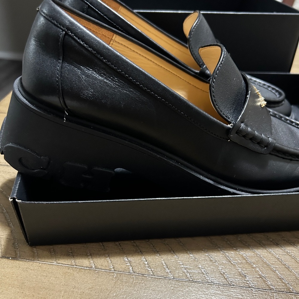 Coach Black Leather Loafers Ruthie Loafer - Picture 14 of 16